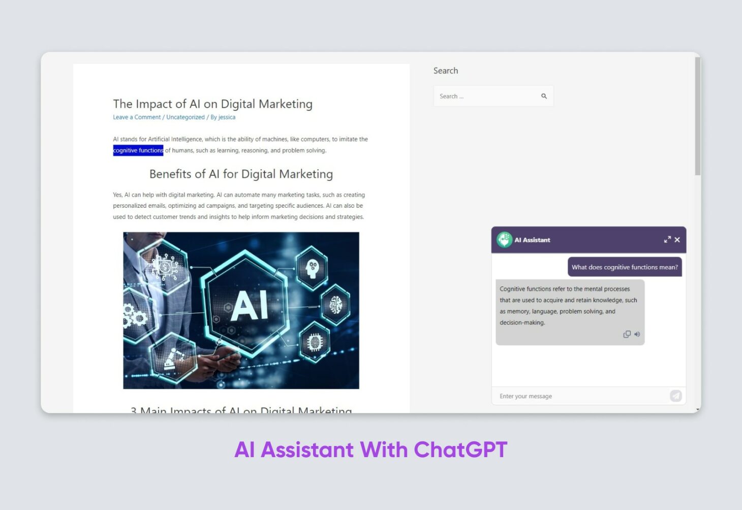 افزونه دستیار هوش مصنوعی با ChatGPT