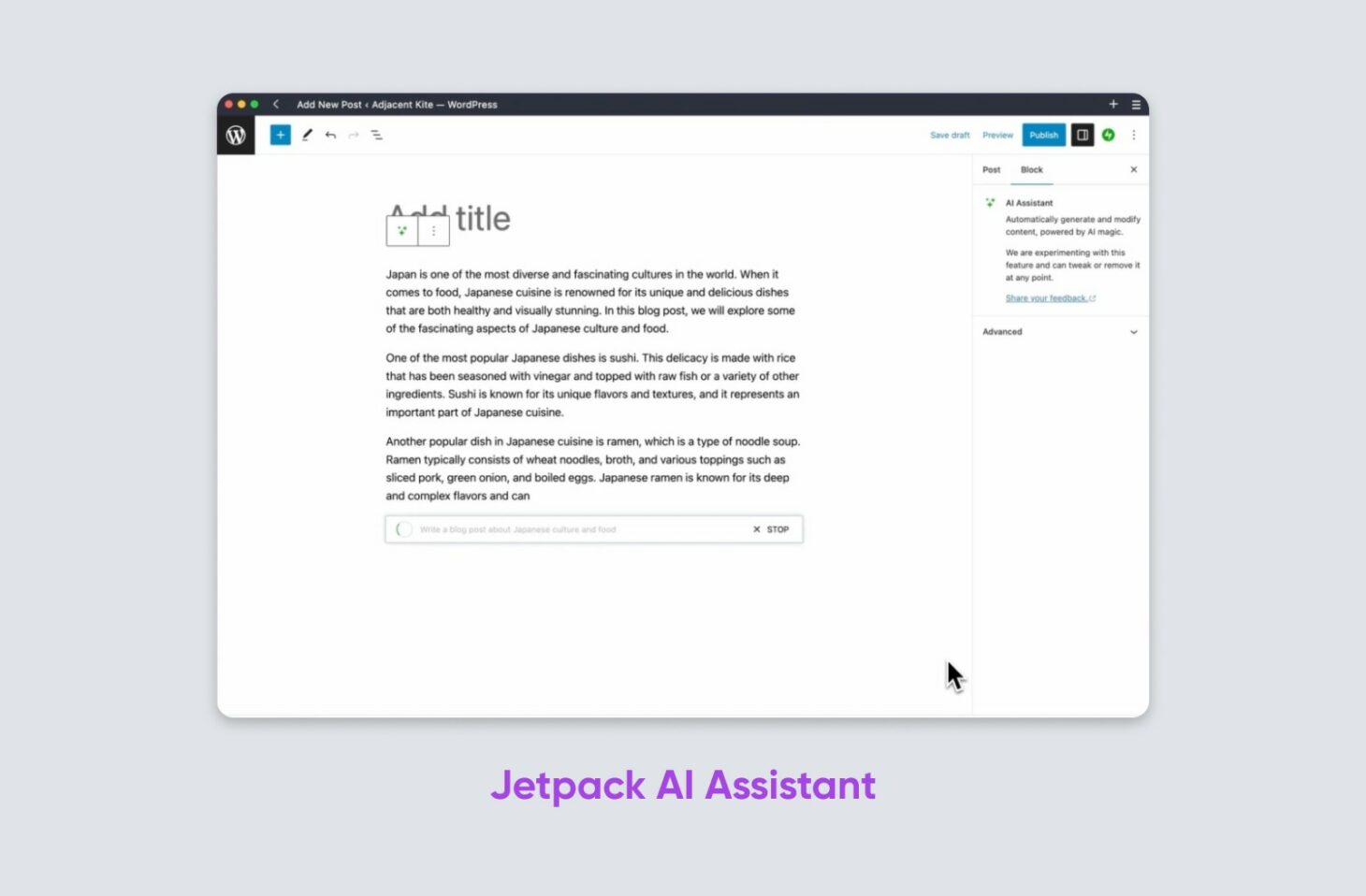 افزونه Jetpack AI Assistant