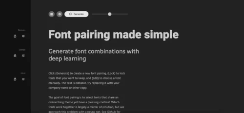 ۱۲. Fontjoy – بهترین ابزار طراحی گرافیک مبتنی بر هوش مصنوعی برای جفت‌سازی فونت